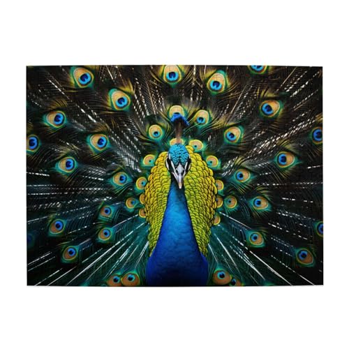 Mexpekil Pfau Tier 500 Teile Puzzle für Erwachsene Holzpuzzles Erwachsene Puzzle Lernspiele für Erwachsene Geschenke Wohnkultur von Mexpekil