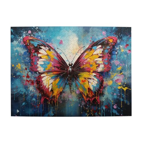 Mexpekil Splash Butterfly 500 Teile Puzzles für Erwachsene Holzpuzzles Erwachsene Puzzle Lernspiele für Erwachsene Geschenke Wohnkultur von Mexpekil