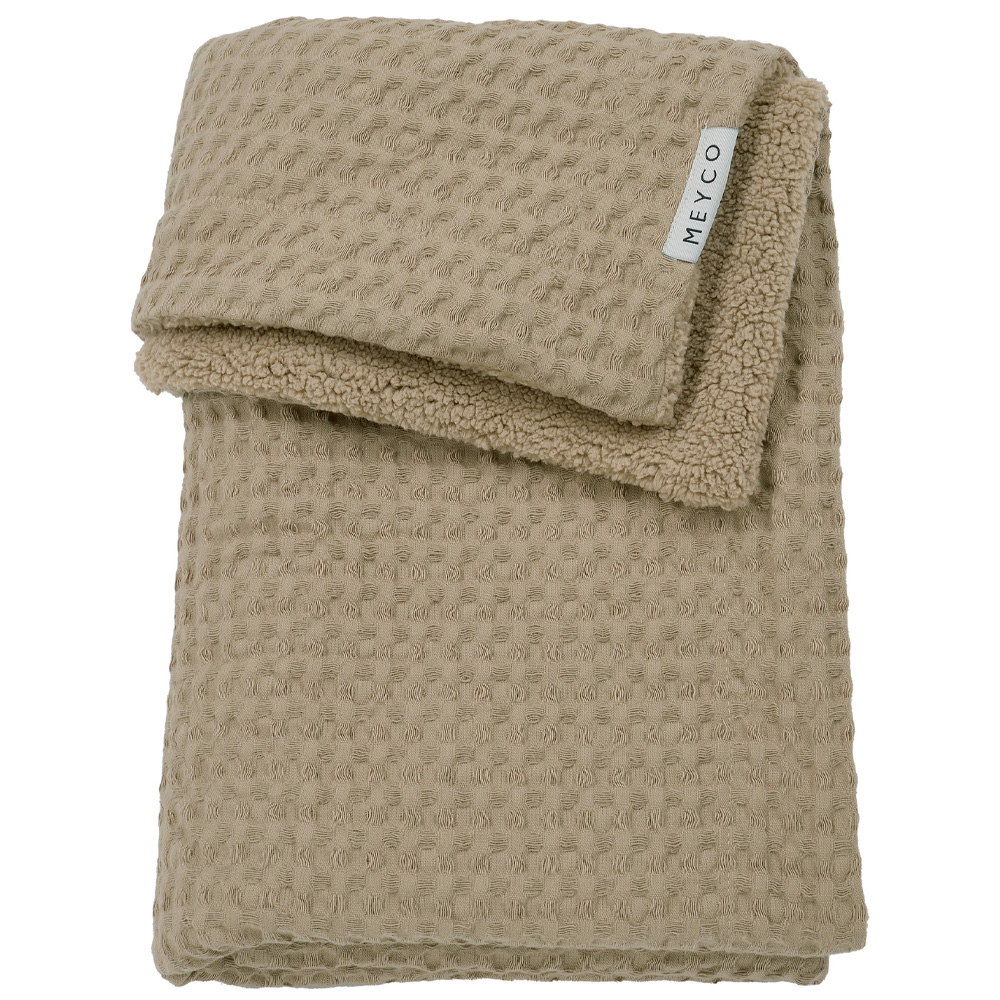 Meyco Cradle Blanket Waffle Teddy - 75x100 cm von Meyco