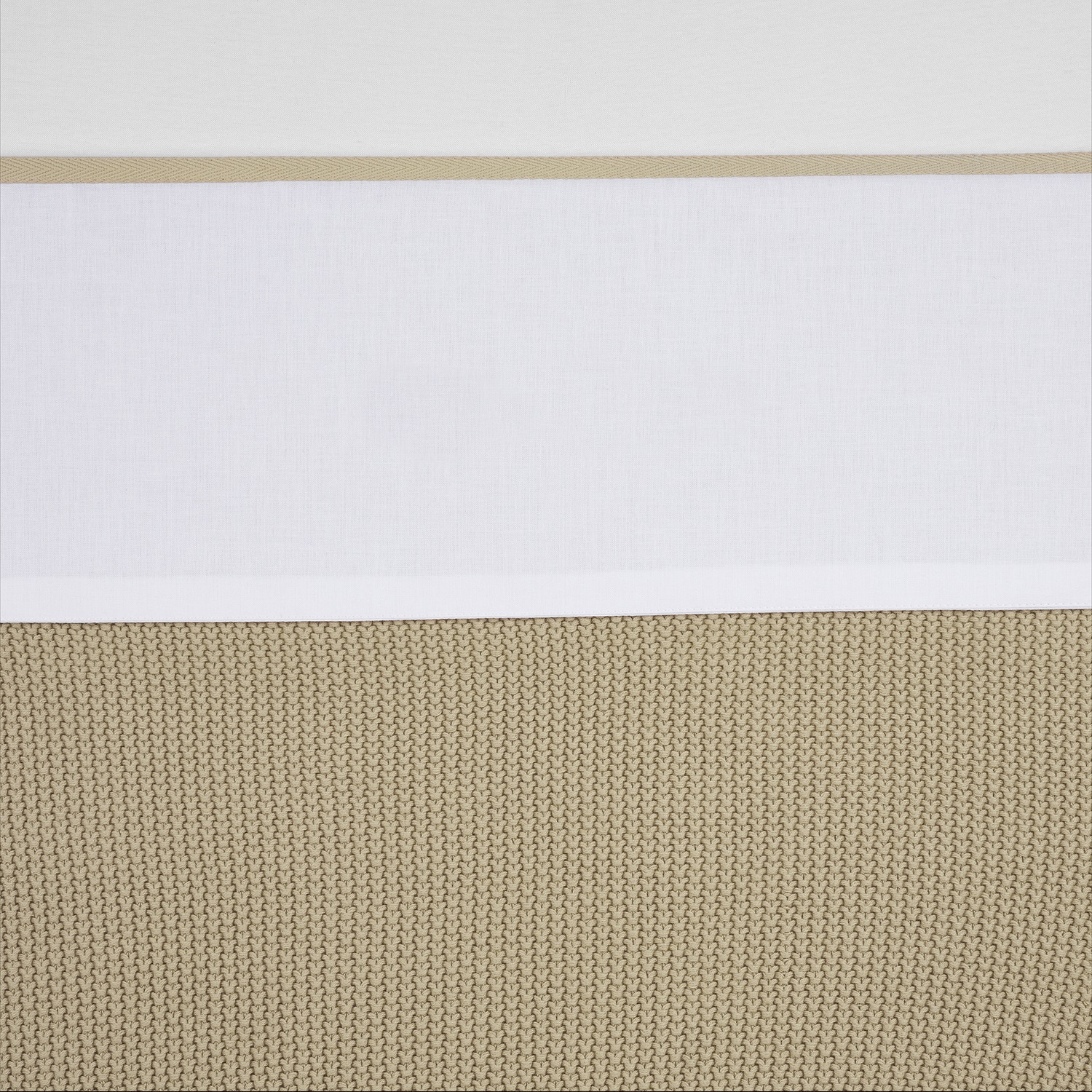 Meyco Crib Sheet White with Piping - 100x150 cm. - 100x150 von Meyco