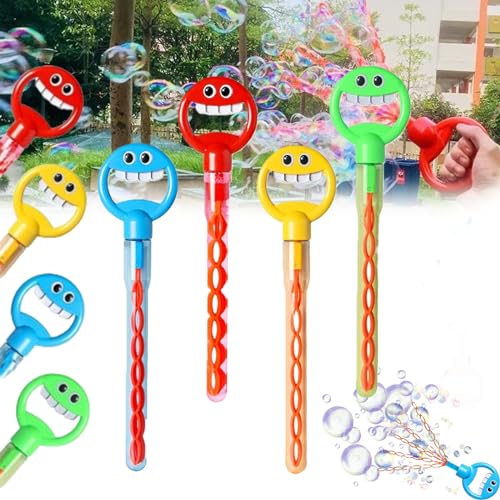 32-Hole Smiley Face Bubble Wand, 2024 New Five-Claw Bubble Wand Toy, 32-Hole Smiley Face Bubble Wand Toy, Suitable for Summer Toy Parties, Outdoor Activities, Birthday Gifts-4pcs von MezHi
