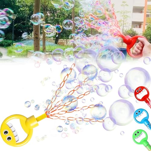 32-Hole Smiley Face Bubble Wand, 2024 New Five-Claw Bubble Wand Toy, 32-Hole Smiley Face Bubble Wand Toy, Suitable for Summer Toy Parties, Outdoor Activities, Birthday Gifts-Yellow von MezHi