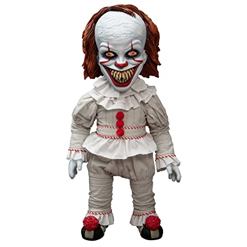 Stephen Kings Es MDS MegaFigur Sinister Pennywise mit Sound weiß/rot, aus Kunststoff. Hersteller: NECA. von Mezco