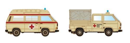 MiNIs (by Lemke) LC4332 VW T3 DRK Bus Set (2) von MiNIs (by Lemke)