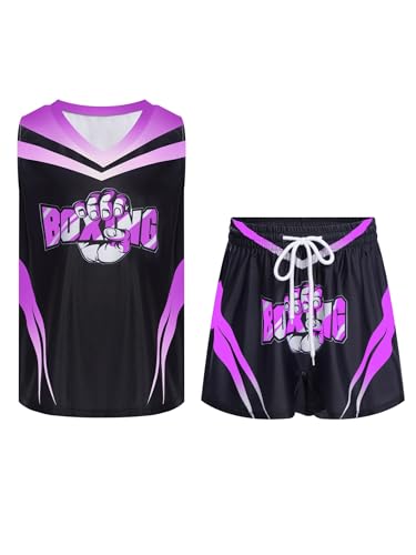 Miaeowve Kinder Junge Kickboxen Trainingsanzug Ärmellos Sport Oberteil Mit Kickboxing Shorts Kickboxer Boxer Kostüm Violett B 158-164 Miaeowve Kinder Junge Kickboxen Trainingsanzug Ärmellos Sport Oberteil Mit Kickboxing Shorts Kickboxer Boxer Kostüm Violett B 158-164 von Miaeowve
