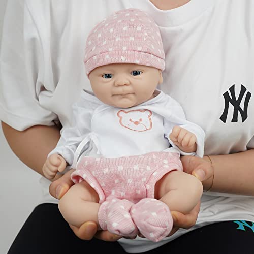 Miaio 14 Zoll Mädchen Reborn Babypuppen, DIY Vollsilikon Babypuppen, Realistische Weiche Silikon Neugeborene Babypuppe, Echte Ganzkörper Silikon Reborn Babypuppen, Nicht Vinyl Puppen - Unlackiert von Miaio