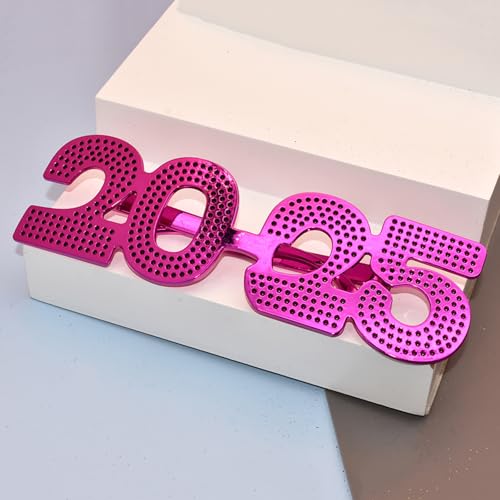 2025 Nummer-Brille, Happy New Year Brille, Diamant-Glitzer-Brille, Cosplay, Requisite, Weihnachten, Party, Dekoration, lustige Brille von Miaoyak