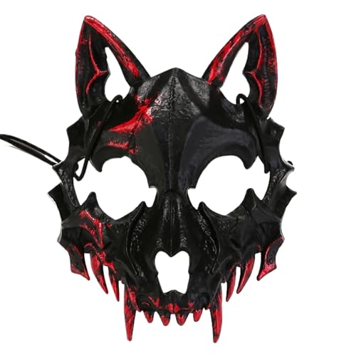 Miaoyak Tier-Totenkopf-Maske, Tiermaske, Verkleidungs-Kostüme für Halloween, Party, Maske, Requisiten, Spielzeug von Miaoyak