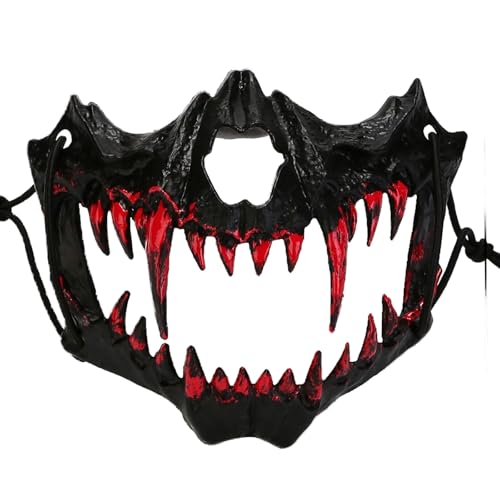 Miaoyak Tier-Totenkopf-Maske, Tiermaske, Verkleidungs-Kostüme für Halloween, Party, Maske, Requisiten, Spielzeug von Miaoyak