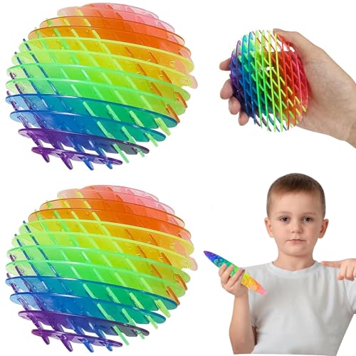 Fidget Wurm Spielzeug, Stressabbau Spielzeug, 2pcs Anti Stress Spielzeug, Sensorisches Fidget Spielzeug, Formwandelnder Wurm Spielzeug für Kinder, Decompression Fidget-Fingerspielzeug, Sensory Toys von Miayical