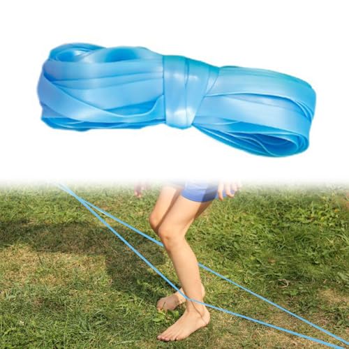 Miayical Gummitwist Kinder für Hüpfspiele, Hüpfgummi 5m lang Gummi Twist, Indoor und Outdoor Spielzeug, Gartenspiele Kinder, Regenbogen Band, Geschenk für Mädchen & Junge, Blau von Miayical