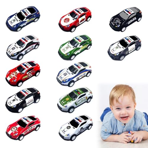 Spielzeugautos, 12 Stück Spielauto Set, Kinderspielzeug Fahrzeuge, Spielzeugfahrzeug Set, Kleinkind Mini Rennauto, Aufziehautos, Metall Modellauto, Mini Die Cast Spielzeugautos Set für Mädchen Jungen von Miayical