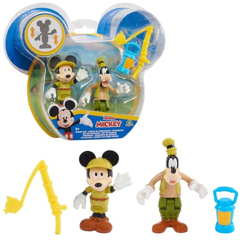 Mickey, 2 bewegliche Figuren, 7,5 cm, mit Zubehör, Verschiedene Modelle erhältlich, Spielzeug für Kinder ab 3 Jahren, McC04 von Mickey Mouse