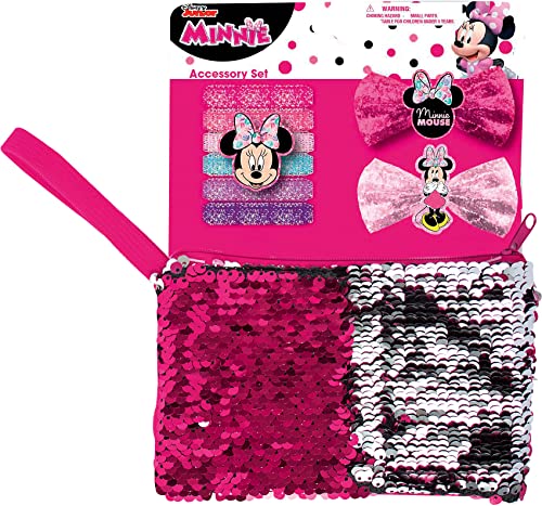 Mickey Mouse 63764 Disney Minnie Accessoires mit Paillettentäschchen, Mehrfarbig von Joytoy