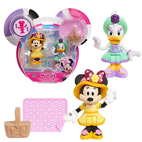 Giochi Preziosi Disney Minnie, Minnie, 2 Figuren, Gelenke, 7,5 cm mit Zubehör, Tea-Party, Spielzeug für Kinder ab 3 Jahren,, MCN174 von Giochi Preziosi