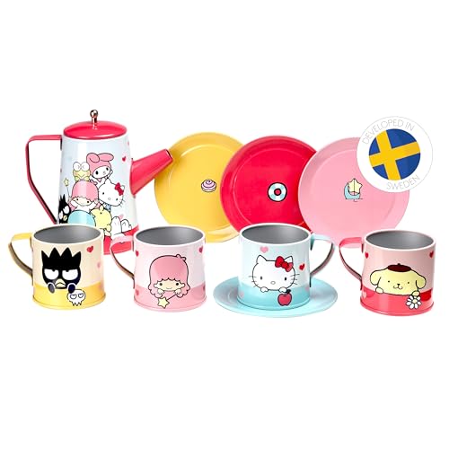 Hello Kitty Spielzeugservice für Kinder – Bezauberndes Teeset in Rosa und Weiß, inklusive Teekanne und Tassen, perfekt für Rollenspiele und zur sozialen Entwicklung, geeignet für Kinder ab 3 Jahren von Micki