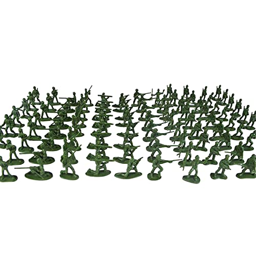 100 Stück Kinder Spielzeugsoldaten Set,Grüne Armee Männer Action Figuren,Plastik Militärspielzeug für Jungen inspirieren kreatives Spielen und Lernabenteuer für Kinder (Green) von Micozy