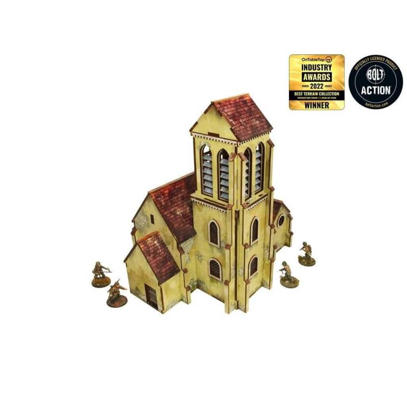 WW2 Normandy Church PREPAINTED