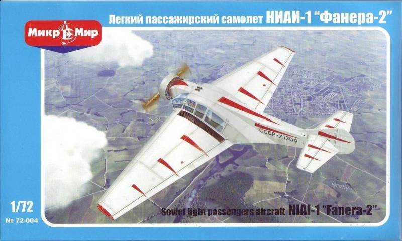 NIAI-1 Fanera-2 Soviet light passenger aircraft von Micro Mir