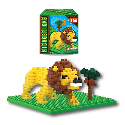 Microbricks - Löwe von Deluxebase. Mini Block Wilde Tiere 3D-Puzzle für Kinder. von Microbricks