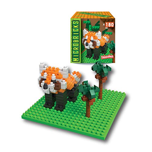 Microbricks -Roter Panda von Deluxebase. Mini Block Bär 3D-Puzzle für Kinder. von Microbricks