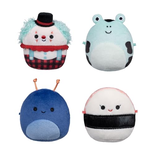 Micromallows SQMM0064-4er-Pack, superweiche Mini-Squishmallows, 6.5 cm Plüschfiguren von Jazwares