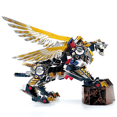 Microworld 3D-Metallpuzzle, mechanischer Fliegender Tiger, Modellbausatz, DIY-Herausforderung, Kunsthandwerk, Heimdekoration, 3D-Puzzles für Erwachsene von Microworld