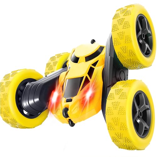 MidiVix Ferngesteuertes Auto, 2.4Ghz Doppelseitig 360° drehbare RC Stunt Crawler mit Scheinwerfern, 4WD Off Road Drift RC Auto Spielzeug Geschenke für Jungen 6-12 Gelb MidiVix Ferngesteuertes Auto, 2.4Ghz Doppelseitig 360° drehbare RC Stunt Crawler mit Scheinwerfern, 4WD Off Road Drift RC Auto Spielzeug Geschenke für Jungen 6-12 Gelb von MidiVix