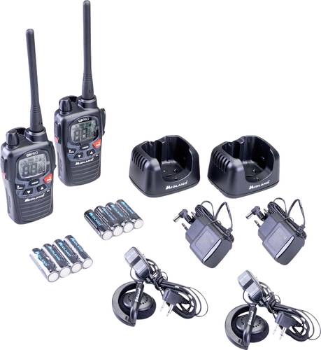 Midland G9 Pro 2er Kofferset C1385.04 PMR-Funkgerät 2er Set von Midland