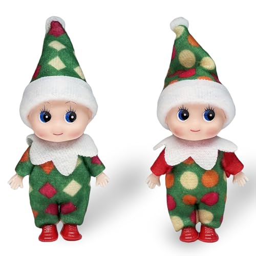 Mienocol Baby-Elfen-Puppe für Jungen und Mädchen, schlafende Weihnachtselfe, kleine Weihnachtselfen, Weihnachtstradition, Mini-Elfen-Babypuppe von Mienocol