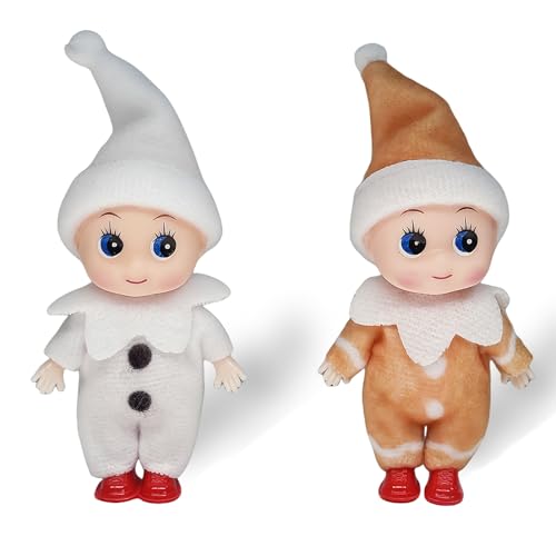 Mienocol Baby-Elfen-Puppe für Jungen und Mädchen, schlafende Weihnachtselfe, kleine Weihnachtselfen, Weihnachtstradition, Mini-Elfen-Babypuppe von Mienocol