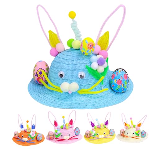 Mienocol Oster-Partyhut-Set für Kinder, selbstgemachter Osterhut, Haubenhut für Ostern, Kinderhandwerk (blau) von Mienocol