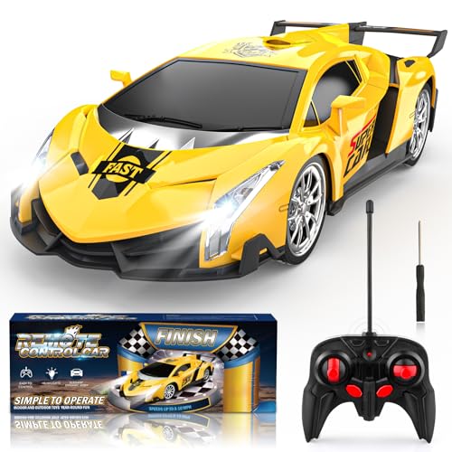 Mieryd Ferngesteuertes Auto, Kinder Spiele ab 3 4 5 6 7 8+ Jahre Draußen Drinnen 1:18 RC Auto mit Fernbedienung Weihnachten Geburtstags Geschenke Jungen Mädchen Spielzeug Rennauto mit LED-Licht von Mieryd