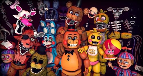 FNAF Holzpuzzles, 200/300/500/1000 Teile Puzzles Pädagogische Intellektuelle Dekompression Spaß Spiel Puzzles für Familie Freunde (Typ1-1000PCs) von Mifeiwukawa