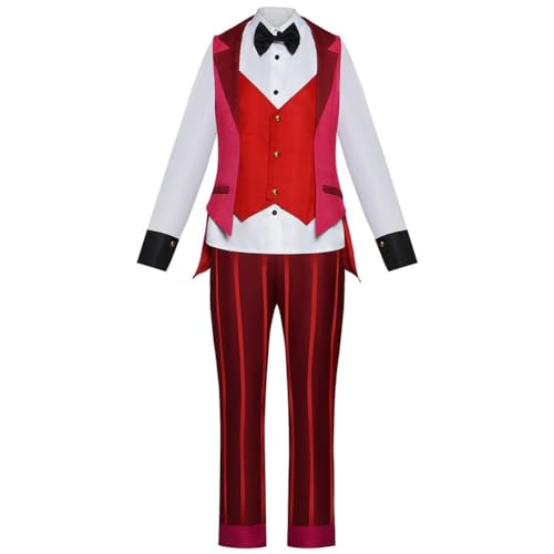 Mifeiwukawa Hazbin Hotel Anime Cosplay Kostüm Set Lucifer Morningstar/Valentino/Niffty Cosplay Halloween Kostüm Anime Kleidung Karneval Party Bühne Outfit (Typ2, S) von Mifeiwukawa