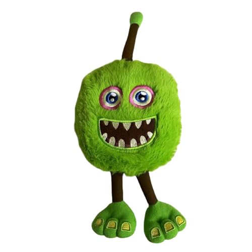 Mifeiwukawa Meine Singenden Monster Grüne Bohnensprossen + Weißes Schneemonster Plüsch Spiel Peripherie Cartoon Plüsch Füllung Sofa Dekoration 33cm PP Baumwolle Geschenk für Spiele-Liebhaber (typ1) von Mifeiwukawa