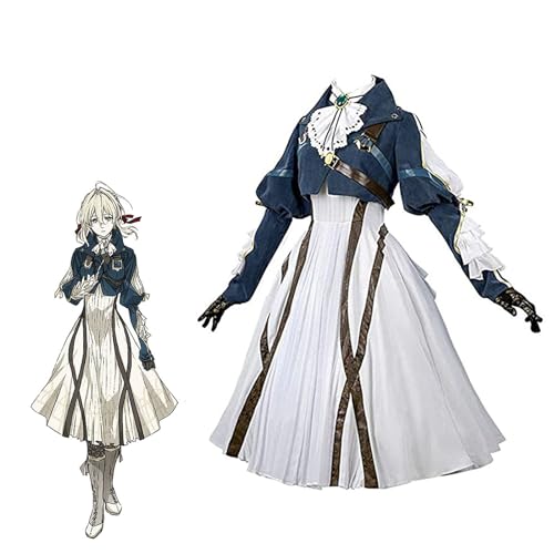 Mifeiwukawa Violet Evergarden Cosplay Anime Peripherie Make-Up Party Halloween Lolita Performance Kleidung Holiday Dress Up Fashion Anime Characters Same Fan Gift (S) von Mifeiwukawa