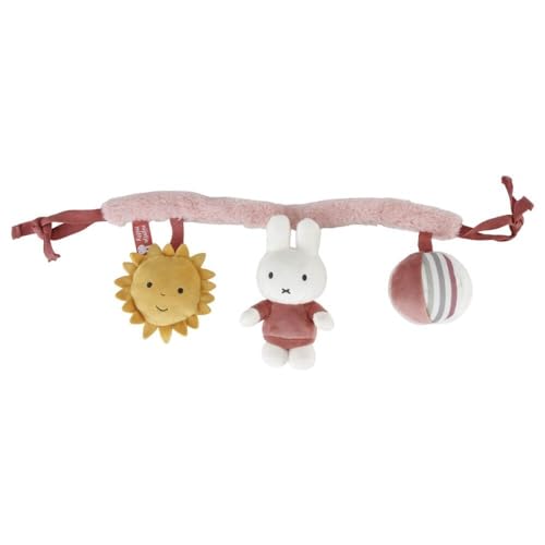 Tiamo NIJN933 Stoff Kinderwagenkette Miffy Hase Spielzeug für Babyschale - Fluffy pink von Miffy