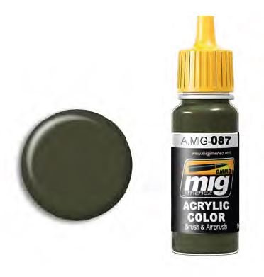 Mig Jimenez A.MIG-0087 Ammo RAL 6014 Gelboliv Acrylfarbe, 17 ml, Mehrfarbig von Mig Jimenez