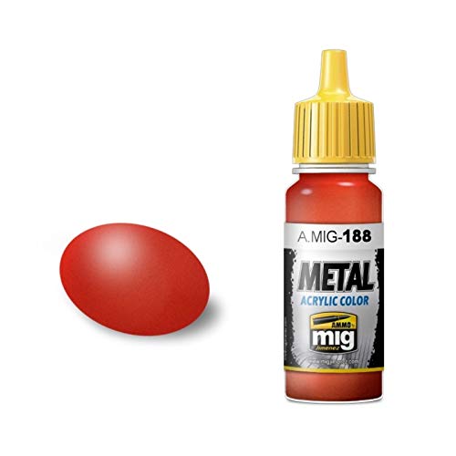 AMMO AMIG0188 Red Metal Acrylics (17 ml), Mehrfarbig von Mig Jimenez