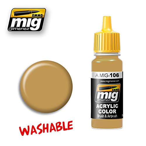 AMMO MIG-0106 Sand (RAL 8020) Waschbare Farben (17 ml), mehrfarbig von Mig Jimenez