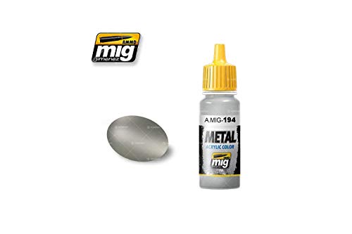 AMMO MIG-0194 Matt Aluminium Metall Acryl (17 ml), Mehrfarbig von Mig Jimenez