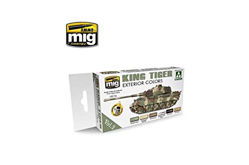 AMMO MIG-7166 King Tiger Außenfarbe (Special Takom Edition) Vol.2 Acrylfarben-Set, mehrfarbig, 17 ml (6 Stück) von Mig Jimenez