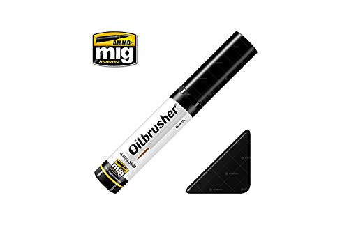 Mig Jimenez A.MIG-3500 Ammo Black Oil Brush, Schwarz, 4 Stück (1er Pack) von Mig Jimenez