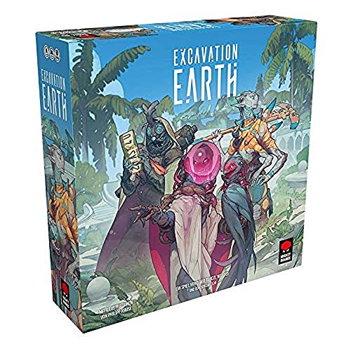 Mighty Boards, Excavation Earth, Grundspiel, Expertenspiel, Strategiespiel, 1-4 Spieler, Ab 12+ Jahren, 30 Minuten je Spieler, Deutsch von Demacia