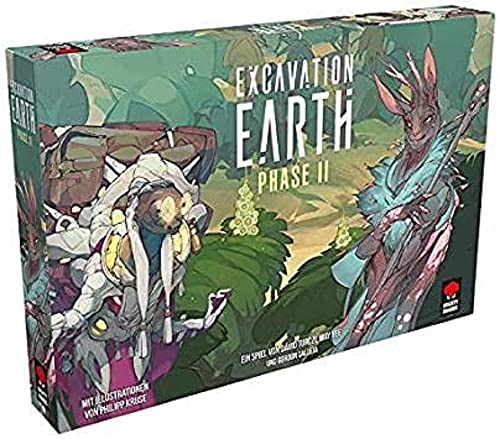 Mighty Boards, Excavation Earth – Phase II, Erweiterung, Expertenspiel, Strategiespiel, 1-4 Spieler, Ab 12+ Jahren, 30 Minuten je Spieler, Deutsch von Mighty Boards