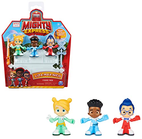 Mighty Express Kinderfiguren 3er Set - mit Gleisstück und Schranke, zur Ergänzung von Spielsets, ab 3 Jahren von Mighty Express