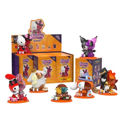 Mighty Jaxx Sanrio Kandy x Sanrio Spooky-Fun-Edition, versiegelte Packung mit 6 Stück – enthält Keine Duplikate, Blindbox-Spielzeugfiguren, Sammlerstück von Mighty Jaxx