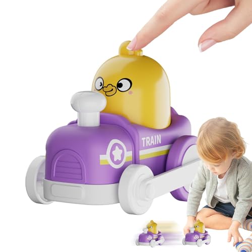 Mihauuke Autospielzeug für Kleinkinder, Spielzeug zum Zurückziehen von Stadtfahrzeugen, Fahrzeug Kleinkindautospielzeug, Push-and-Go-Rennwagen-Set für Kleinkinder für, Familie und Freunde von Mihauuke