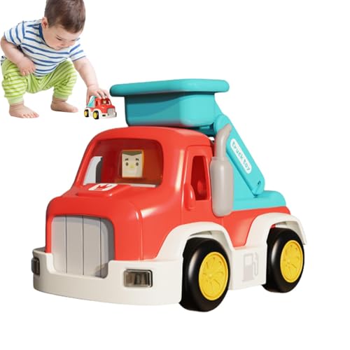 Mihauuke Bauauto für Kinder,Bauauto-Spielzeug für Kinder - Spielen Sie Truck mit Musik und Licht - Trägheits-Rückziehauto, mehrere bewegliche Gelenke, frühpädagogisches Spielzeug von Mihauuke